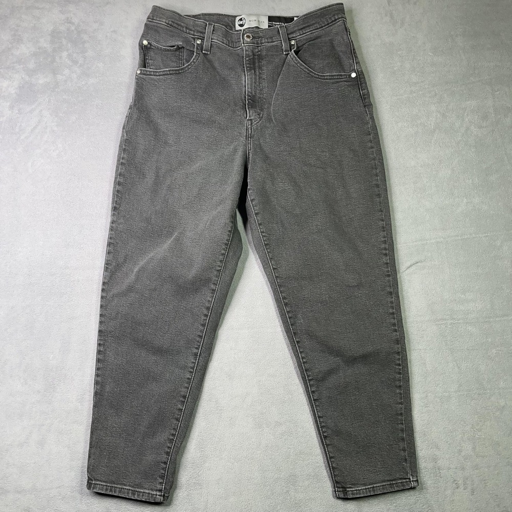 Levis SilverTab Jeans Womens 32x27 Black Mom Jean High Rise Tapered A3699-0001
